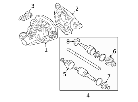 Rear Axle for 2004 Mercury Mountaineer #1