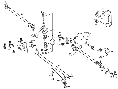 Steering Linkage for 1986 Mercedes-Benz 190 E #0