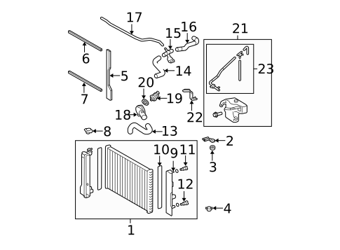 Radiator & Components for 2011 Toyota Corolla #2