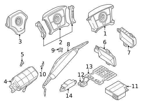 Air Bag Components for 2003 BMW 325xi #0