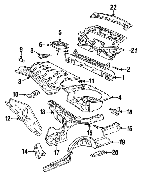 Rear Body for 1994 Volvo 960 #1