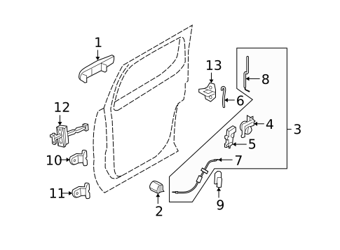 Rear Door for 2007 Mercury Mountaineer #0
