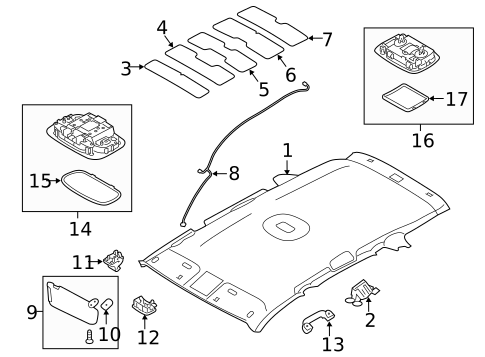 Interior Trim - Roof for 2019 Kia Sorento #1