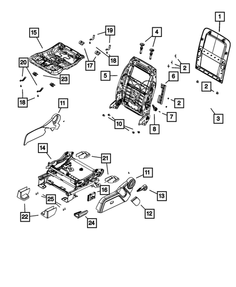 Front Seats - Adjusters, Recliners, Shields and Risers for 2010 Dodge Journey #1