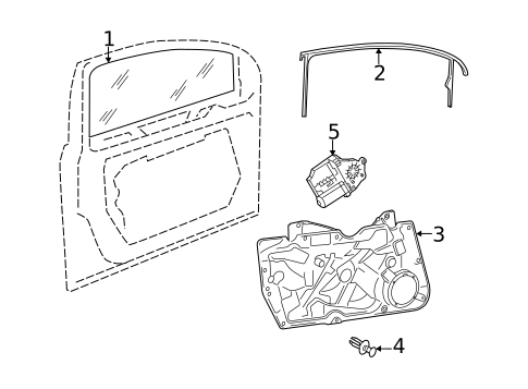 Glass - Front Door for 2011 Volkswagen GTI #1