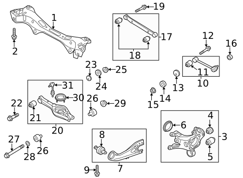 Rear Suspension for 2012 Kia Sportage #2