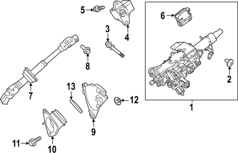 Steering Column Assembly for 2025 Lexus NX350h #1