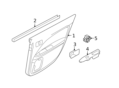 Rear Door for 2007 Ford Fusion #1