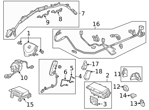 Air Bag Components for 2012 Acura TL #0