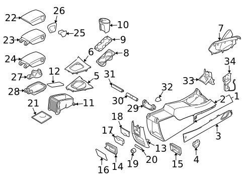 Front Console for 2005 Volvo V70 #0