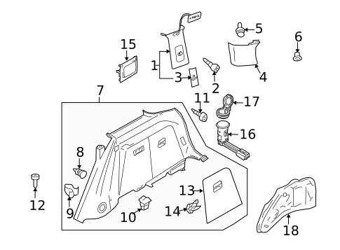 Interior Trim - Quarter Panels for 2007 Volkswagen Touareg #0