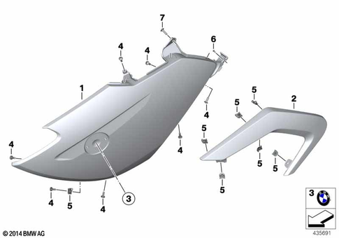 Motorcycle Trim Section, Windshield for 2012 BMW-Motorrad R 1200 RT #8