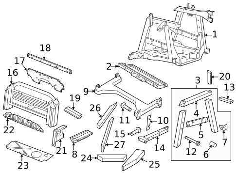 Rear Floor & Rails for 2011 Audi R8 #0