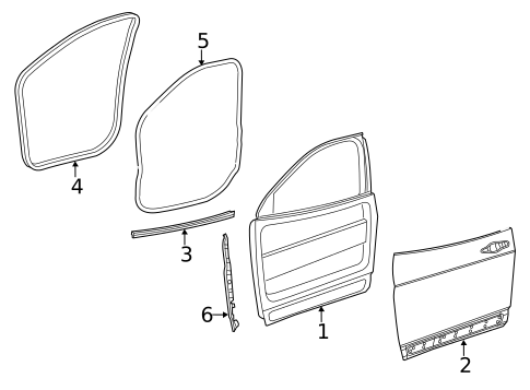 Door & Components for 2015 Jeep Cherokee #0