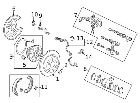Disc Pads & Brake Shoes for 2011 Acura TL #1
