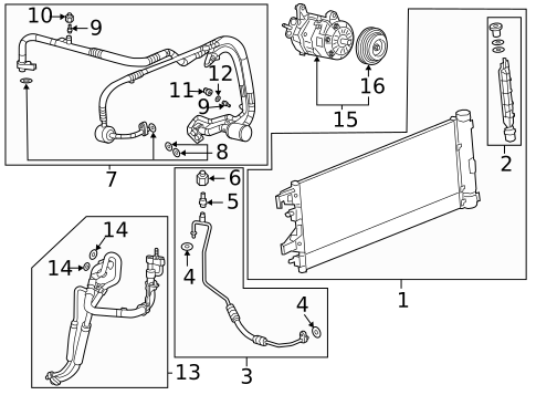 A/C Condenser & Evaporator for 2024 Chevrolet Tahoe #0