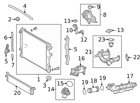 Radiator & Components for 2018 Lexus LC500 #0