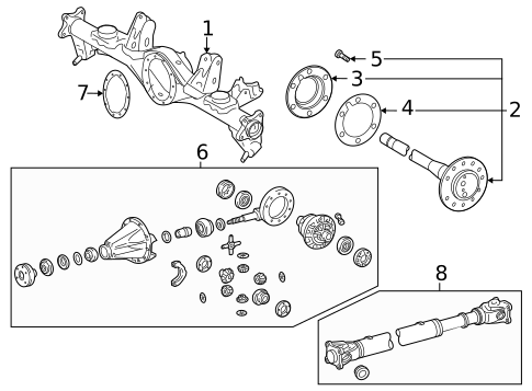 Axle & Differential for 2025 Lexus LX700h #1