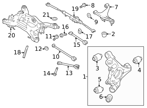 Rear Suspension for 2011 INFINITI M56 #1