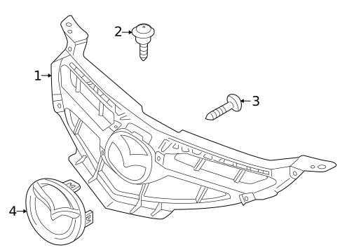 Grille & Components for 2008 Mazda 3 #1