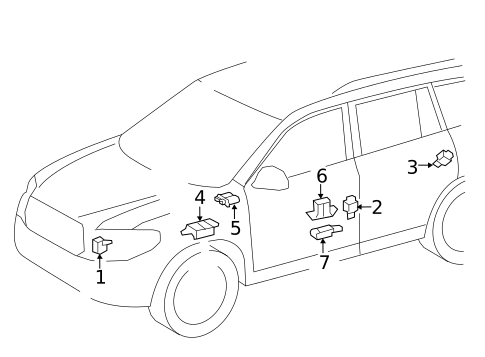 Air Bag Components for 2019 Toyota Highlander #1