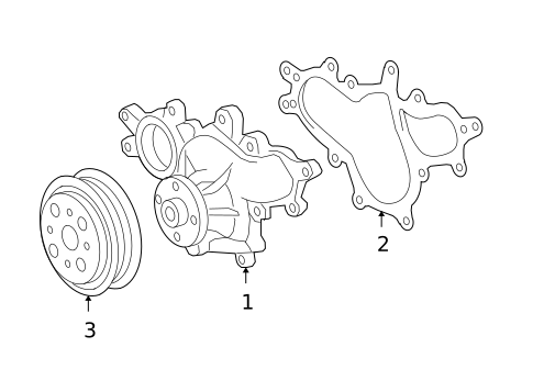 Water Pump for 2012 Lexus LS460 #1