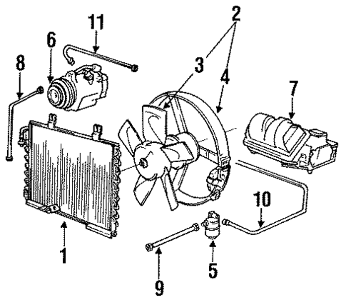 Condenser, Compressor & Lines for 1992 BMW 325i #0