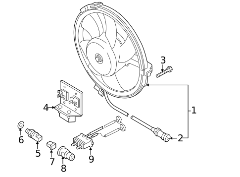 Condenser, Compressor & Lines for 2001 Volkswagen Passat #2