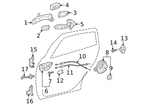 Rear Door for 2009 Pontiac Vibe #0