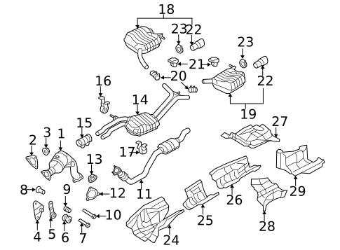 Exhaust Components for 2009 Audi A4 Quattro #0