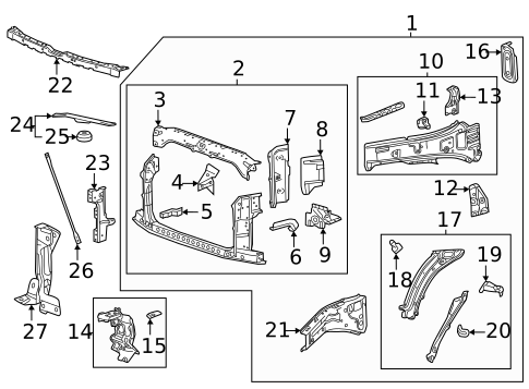 Radiator Support for 2025 Cadillac Escalade #0