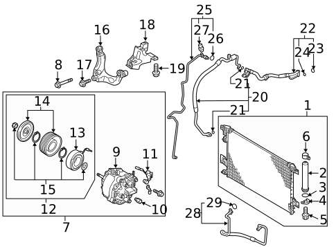 Condenser, Compressor & Lines for 2022 Mitsubishi Outlander Sport #0