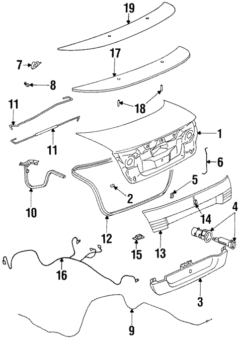 Trunk for 2001 Saturn SC2 #0