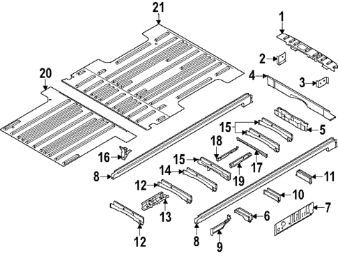 Rear Floor & Rails for 2024 Ford Transit-350 HD #2