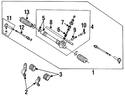 Steering Gear & Linkage for 1997 Nissan Sentra #0