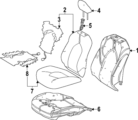 Driver Seat Components for 2023 Toyota Sienna #1