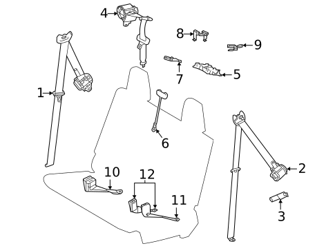 Seat Belt for 2022 Toyota Highlander #0