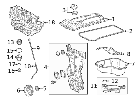 Engine Parts for 2018 Toyota Highlander #0