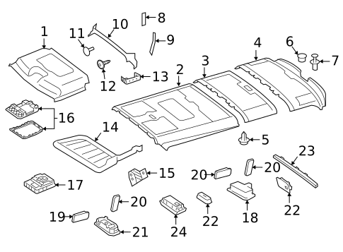 Interior Trim - Roof for 2021 Mercedes-Benz Sprinter 1500 #0