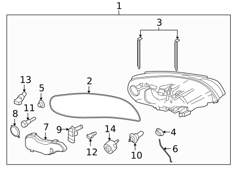 Headlamp Components for 2010 Volvo V70 #1