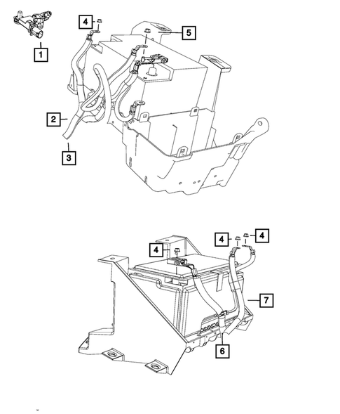 Battery, Battery Tray and Cables for 2018 Ram 3500 #10