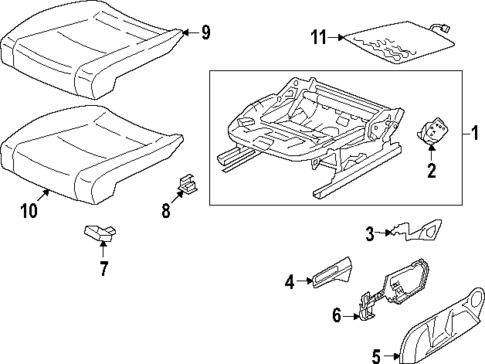 Front Seat Components for 2024 Volkswagen Golf R #3