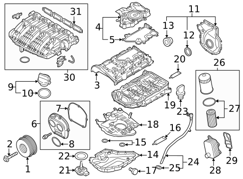 Engine Parts for 2019 Volkswagen Tiguan #8