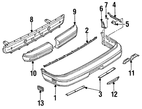 Bumper Assembly - Rear for 1988 Nissan Sentra #3