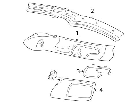 Roof & Components for 2000 Pontiac Sunfire #2