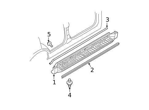 Exterior Trim - Pillars for 2011 Mercury Mariner #0