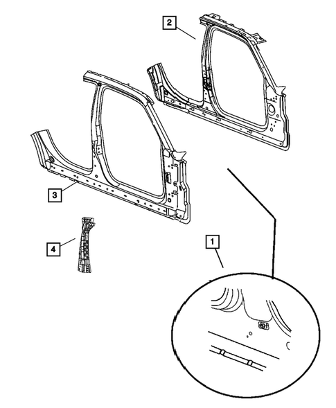 Aperture Panel and Pillar Supports for 2011 Dodge Charger #1