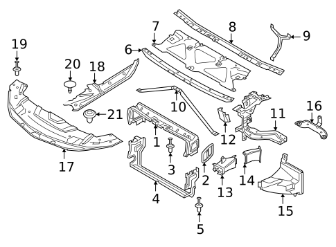 Radiator Support for 2022 BMW 740i xDrive #0