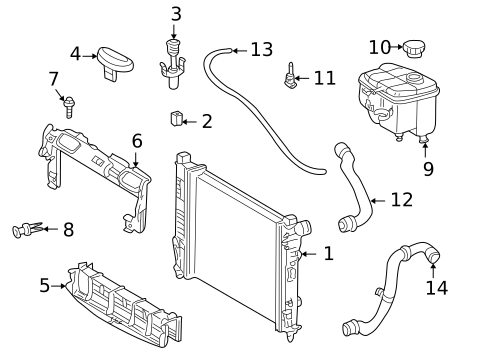 Radiator & Components for 2005 Mercedes-Benz C 230 #0
