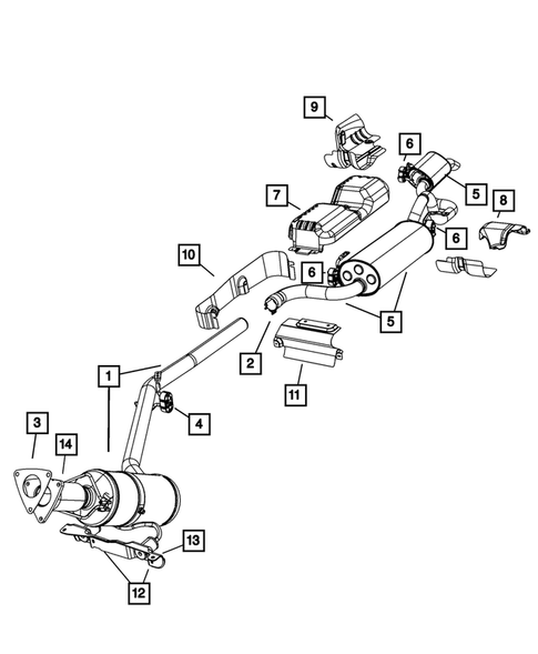 Exhaust System for 2008 Dodge Grand Caravan #2